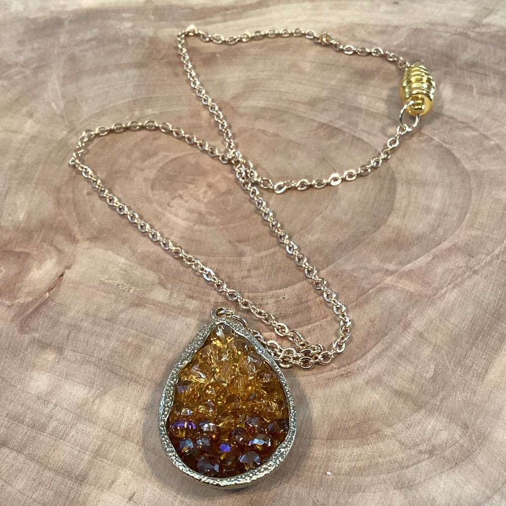 Teardrop Druzy Necklace